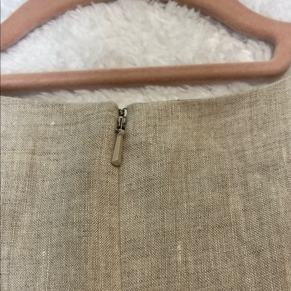 Maggy London Petites Cream Linen Dress with soft pastel embroidery 10P Exquisite - Picture 6 of 8